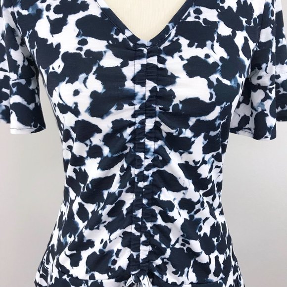 Juicy Couture Lush Shadow Gathered Front Flutter Sleeve Top Women’s Size M - Picture 4 of 15